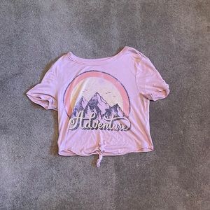 Small pink t shirt might be a crop top depending on your size